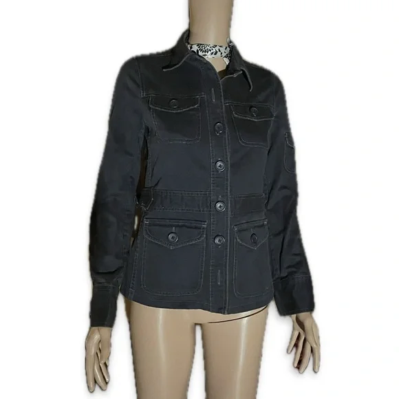 J Crew 90s field jacket 100% cotton navy blue sz. XS - Picture 2 of 5